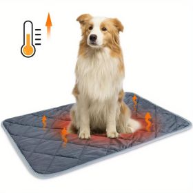 Dog Cat Bed, Cat Dog Non-Slip Mat, Extra Warm Thermal Pet Pad  Self-Heating Cat Mat Warm Thermal Pet Pad Washable Dog Crate Pad Heat Dog Cat Bed Mat B (Option: Gray-S)